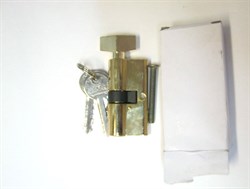 Личинка замка 60 мм, 3 ключа/вертушка, золото - фото 5378